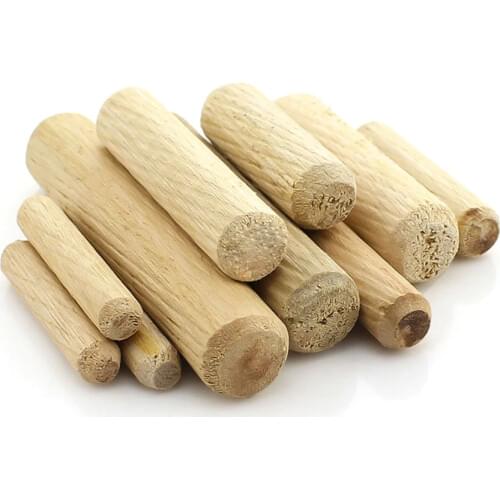 40Pcs Dowel Pin Hardwood Round Furniture Fitting Wood Dowel Pin Twill Wood M6 M8 M10 M12