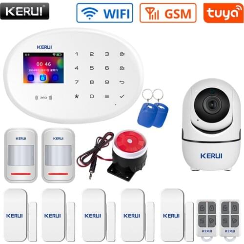 KERUI W20 Smart Home Alarm System APP Control TFT Color Display Wifi GSM Wireless Connections Sensor Family Security Protection