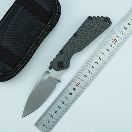 LEMIFSHE SMF Folding Knife D2 Blade Titanium/Carbon Fiber Handle Outdoor Camping Survival Kitchen Fruit Knife EDC Utility Knife