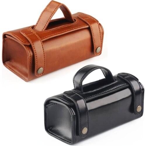 Mens PU Leather Travel Toiletry Bag Shaving Wash Case Organizer Bag Black / Dark Brown