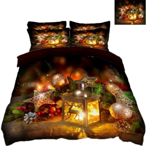Wedding Bed Cover 3D Bedding Set Flower Bed Linens Christmas Night Set Twin Queen King Bed Set Kids / Adult Bedding Be Decorate