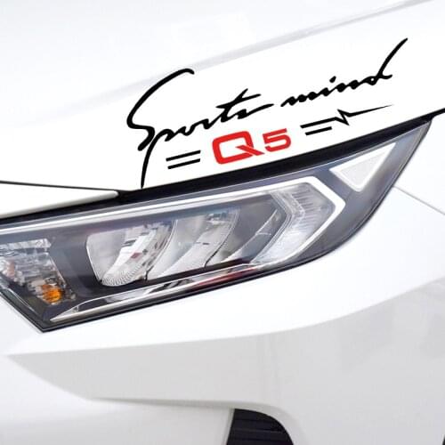 Reflective Car Sticker On Headlight Hood For Audi Q5 8P 8V 8L Sport Signature Auto Styling Decal Sport