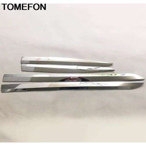 TOMEFON Exterior Accessories For Jeep Cherokee 2014 2015 2016 2017 2018 Side Door Body Decoration Trim Moulding ABS Chrome