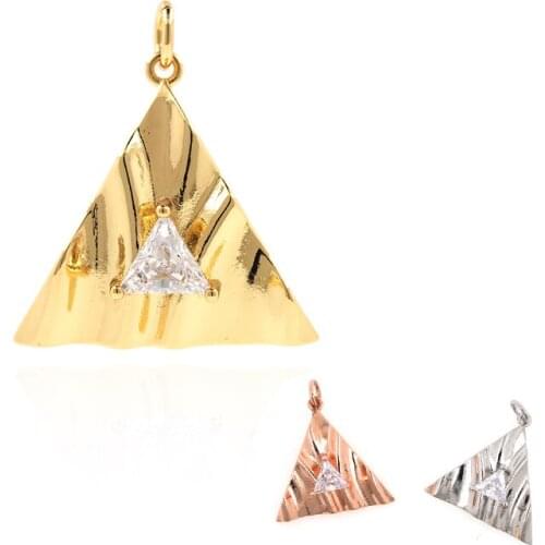 Wavy Triangular Pendant Fashionable And Exquisite Geometric Necklace Making Supplies