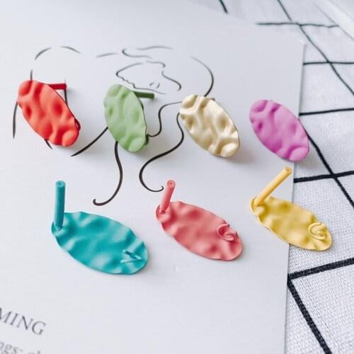 DIY jewelry accessories color multi-color optional oval concave-convex earrings earrings accessories materials