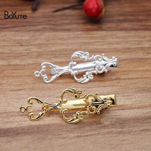 BoYuTe (20 Pieces/Lot) 16*42MM Flower Plate Welding 35MM Hair Clip Factory Supply DIY Hair Accessories Materials