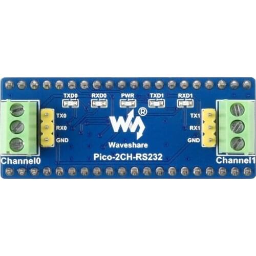 2-Channel RS232 Module for Raspberry Pi Pico,SP3232EEN Transceiver,UART To RS232,Voltage 3.3V-5V,Baudrate 300~912600bps