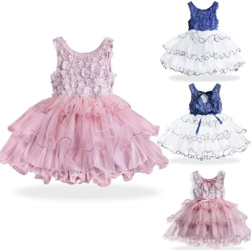 2021 Baby Girl Dress 2-7 Year Birthday Dress Girl Party Wedding Dress Tutu Princess Dress Clothes For Children vestidos