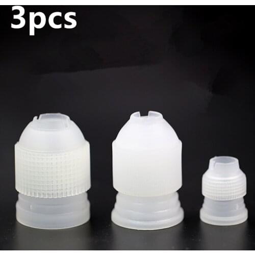 3pcs/set Decorating Mouth Converter Adapter Pastry Tips Plastic Connector Nozzle Sets Cake Decorating Tools Bakeware