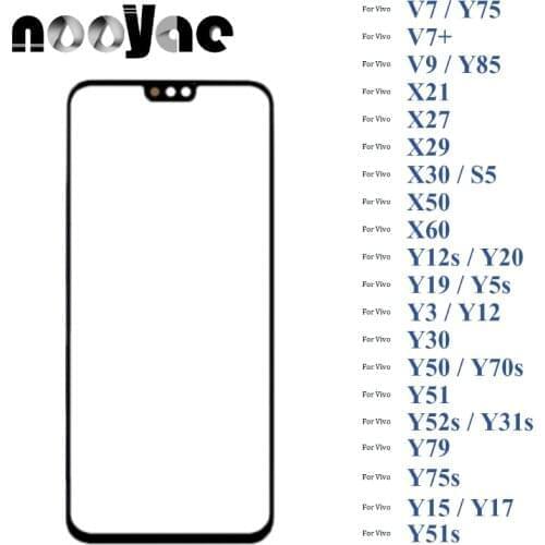 Digitizer LCD Sensor Glass For Vivo V7 Y75 V7+ Y79 Y75s V9 Y85 X21 X27 X29 X30 S5 X50 X60 Touch Screen Glass lens 5pcs/lot