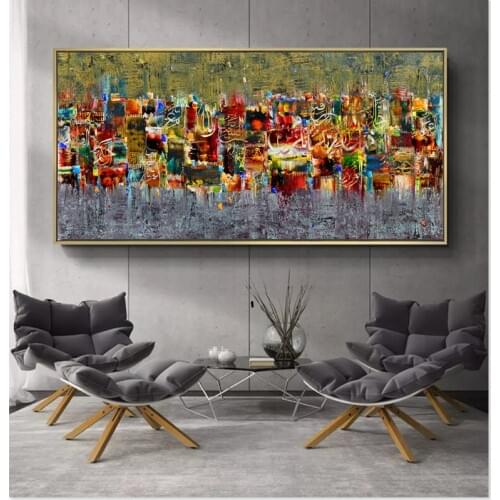 Abstract Art Canvas Poster and Print Landscape Painting On The Wall Modern Wall Pictures For Living Room Art Print