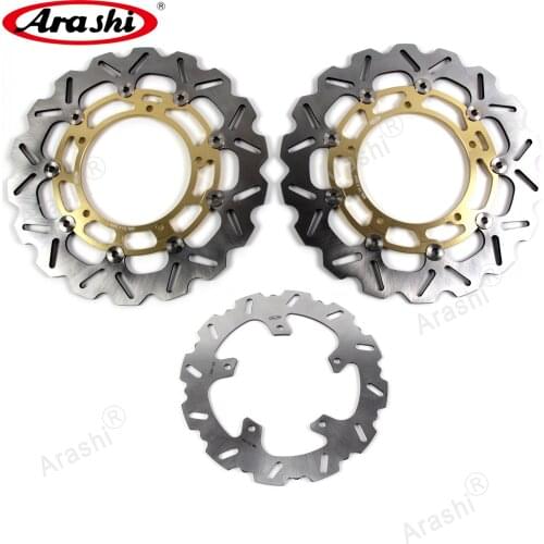 Arashi 1 Set CNC Floating Front Rear Brake Disc Disk Rotor For YAMAHA FAZER 8 ABS / FZ8 ABS 2011 2012 2013 2014 2015
