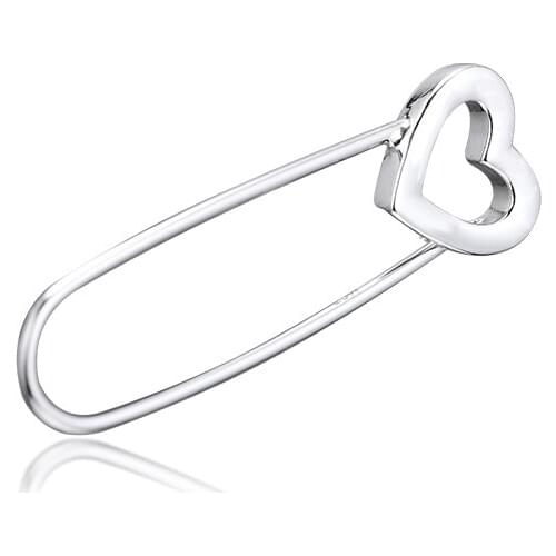 Signature HollowDIY Open Pin Findings Love Heart My Brooch for Women Fashion 925 Sterling Silver Charm Beads for Jewelry Making