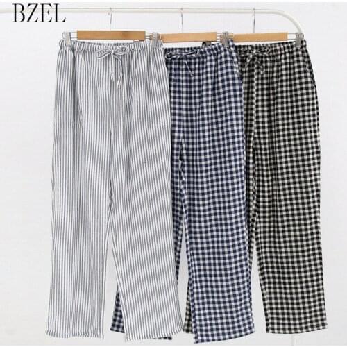 BZEL Spring Autunm Cotton Home Pants Men Sleep Bottoms Pajama Pants Casual Male Pijama Androman Trousers Pyjama Bottoms 3 Colour
