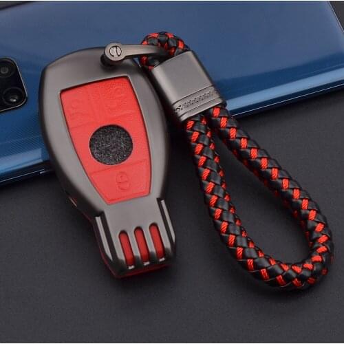 Car Key Case Cover For Mercedes Benz W203 W210 W211 W124 W202 W204 W212 W176 AMG Accessories Shell Protector Key Case Chains