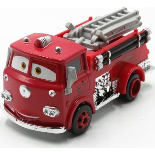 Disney Pixar Cars Red Firetruck Genuine Car Auto Mobilization Alloy Model Toys Children Gifts1:55 Lightning Mcqueen