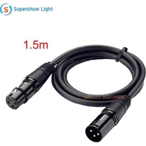 DMX1.5m 3 pin connector signal DMX cable DMX512 stage lighting signal cable LED Par light moving head light custom