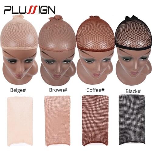 Breathable Wig Caps Stocking Cap Nylon Brown Black Beige Three Color Hairnet For Fix Wigs Anti Slip Hair Net Opened End