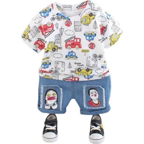 New Fashion Children Clothes Summer Baby Girls Clothing Boys Sport T-Shirt Shorts 2Pcs/Set Toddler Casual Costume Kids Tracksuit