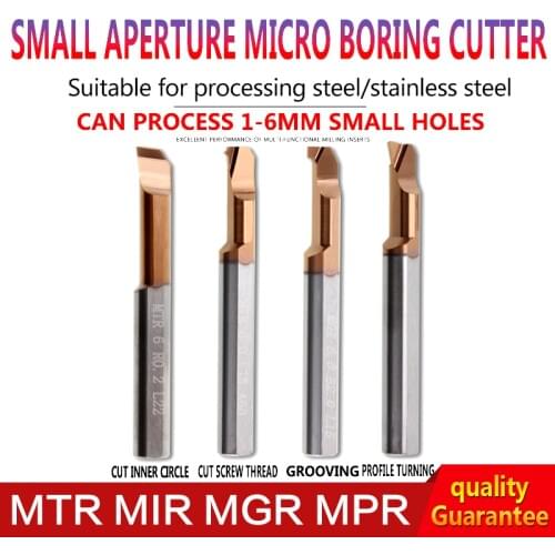 1Pcs CNC small hole boring tool MTR MIR MGR MPR arbor boring tool alloy tungsten steel shockproof small hole boring tool