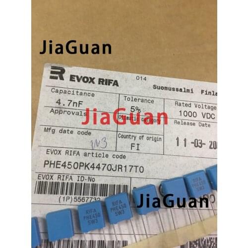 20PCS RIFA PHE450PK4470JR17T0 0.0047UF 1KV P7.5MM MKP 472/1000V audio blue film Capacitor PHE450 1000V 4700PF 472 4N7