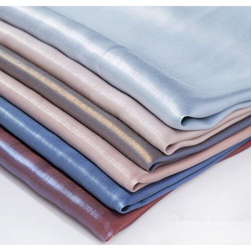 Red Grey Blue Khaki Fashion Thin Fabric Brocade Satin Metallic Flashing Fabric For Sewing Shirt Kimono Cheongsam Bag Address