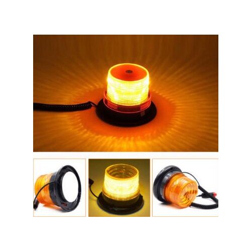 12V-24V Flashing Strobe Beacon Emergency LED Warning Light Car Amber Lamp Light
