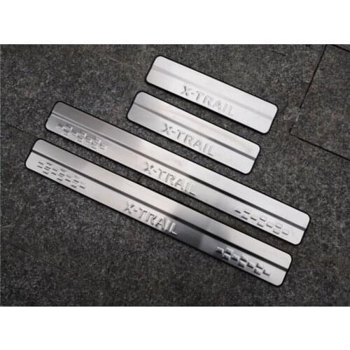 Stainless Steel Door Sill Scuff Plate Welcome Pedal Trim Car Styling Accessories For Nissan X-trail X Trail T32 2014-2019