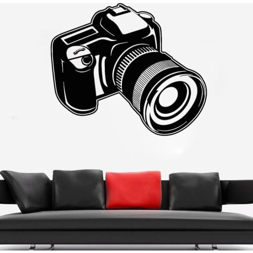Stickers Camera Photo Art Wall Decal Photography Room Decor Taking Removable Bedroom Living Room Mural Creative Photos