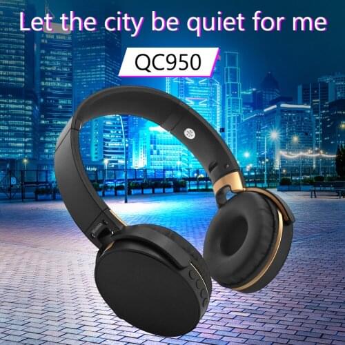 On Ear Bluetooth Headphones Stereo Headset w/ Mic Easily Carrying Foldable QC950 Wireless Wired Lightweight Earphone Part