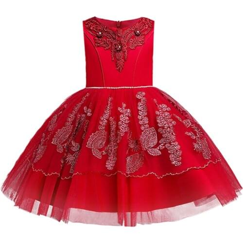 New Flower Girl Dress Formal 3-8 Years Floral Baby Girls Dresses Vestidos Wedding Party Children Clothes Birthday Clothing