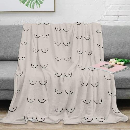 Boobs Throw Blanket Soft Warm Microfiber Blanket Flannel Blanket Blankets For Beds