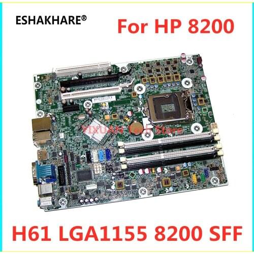 Applies to For HP 8200 Elite SFF system board H61 LGA1155 100% tested 611793-002 611834-001 611794-000 Desktop motherboard