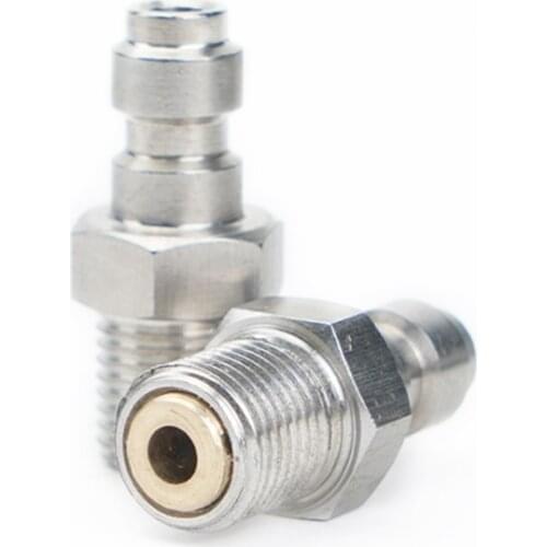 Pcp male Quick connector thread M8 stainless steel 4500psi 300bar 30mpa