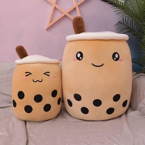 Plush Toy Milk Tea Stuffed Soft Toy Lovely Pillow Fruit Tea Cup Birthday Gift