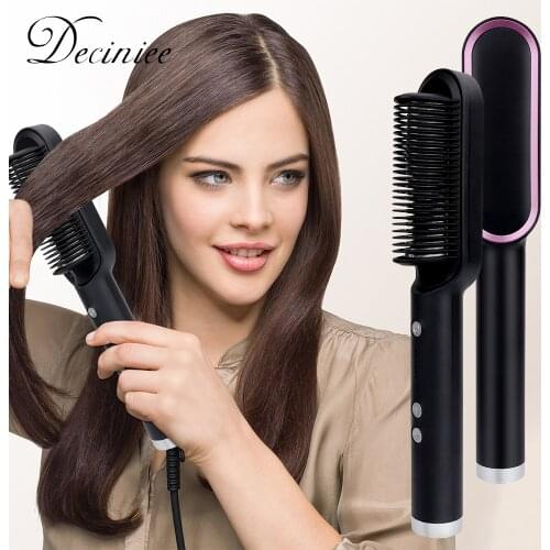 Professional Hair Straightener Curler 2 In 1 Ceramics Curling Iron with 5 Gears Adjustable Temp Fast Heat Up Hair Curler Styling