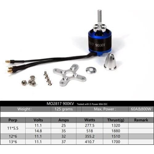 QX-Motor Metal MO 2817 900KV Brushless Motor For 3S/4S Battery RC Model Quadcopter Accessories Hexacopter Multicopter