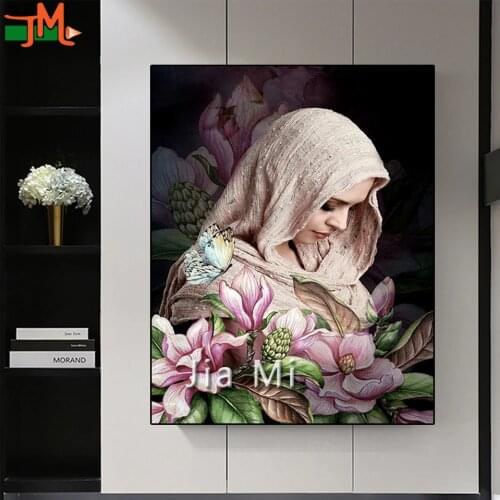 Religious Woman 5D Diy Diamond Painting Cross Stitch Flower Square Round Drill Diamond Embroidery Mosaic Kits Handmade Crafts