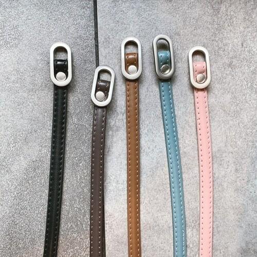 Pink Blue Coffee Slim Belt Cute Cow Leather Waistband Self-tie Dress Jacket Belt Decoration Plain Pattern Genuine Leather Belts