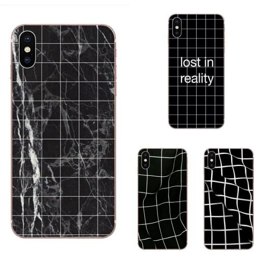 The Latest Trendy Style Black And White Grid For iPhone SE2020 11 Plus Pro X XS Max XR 8 7 6S SE 4S 5 5C 5S