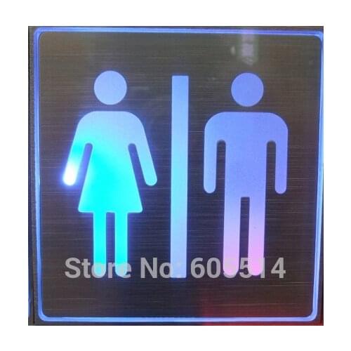 [Seven Neon]Free shipping 200*200*30mm square shape led singnal light led indicator for male/female washroom