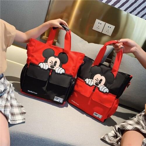 Disney Mickey mouse school tutor bag school student bag canvas childrens messenger shoulder bag boys girls handbags