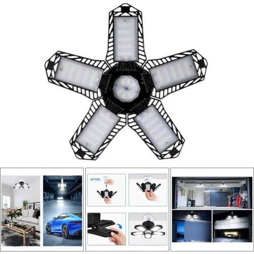 LED Garage Lights Ultra Bright Deformable Ceiling Lights Fixture Lamp for