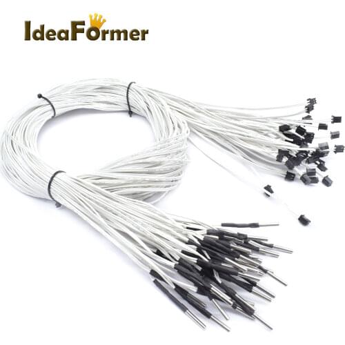 5Pcs HT-NTC100K Thermistor Temperature Sensor Black XH2.54 Terminal for 3D Printer Parts High Temperature 350 ℃ Filament B3950