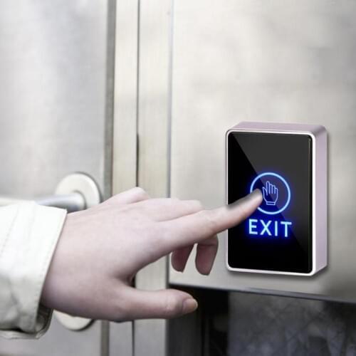 DC 12 V Door Safety Fingerprint Recognition Device Touch Exit Button Infrared Sensor Door Switch for Door Access Control System