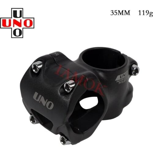 UNO Bicycle Matte Black Stems 0 Degree 35/45mm Iamok Mountain Bike Ultra Light Stem Red/White/Gray Logo