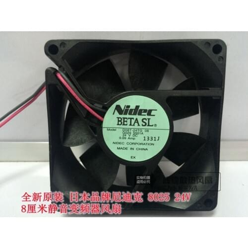 NEW NIDEC D08T-24TG 8025 24V 0.08A 8CM silence Frequency converter cooling fan