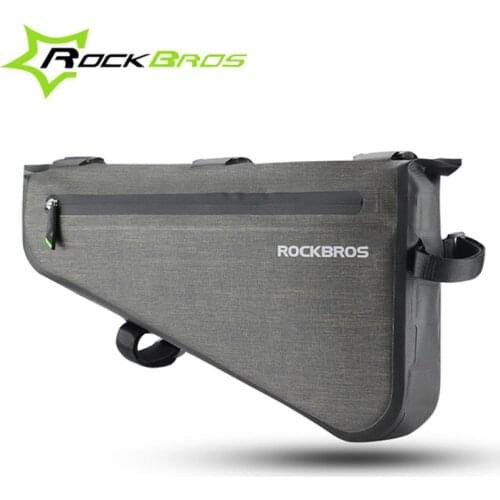 ROCKBROS Rainproof Bicycle Bag Large Capacity MTB Road Bike Frame Bag Triangle Pouch Waterproof Caulking Bicycle Bag Pannier