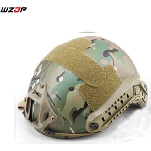 WZJP Tactical FAST Cycling Helmet Protective ARC Camou Movies Prop Airsoft Paintball Military Outdoor Sports CS Cospaly