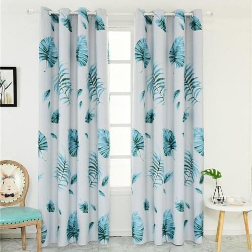 High Shading Japanese Banana Leaves Window Curtain Panel Kids Bedroom Home Decor